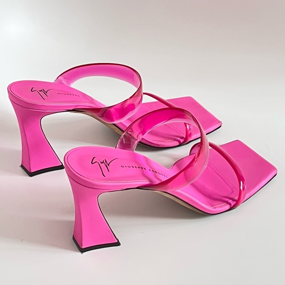 Giuseppe Zanotti Pink Flaminia Plexi Double-Strap Sandals IT36|US6 $695 - Picture 8 of 16